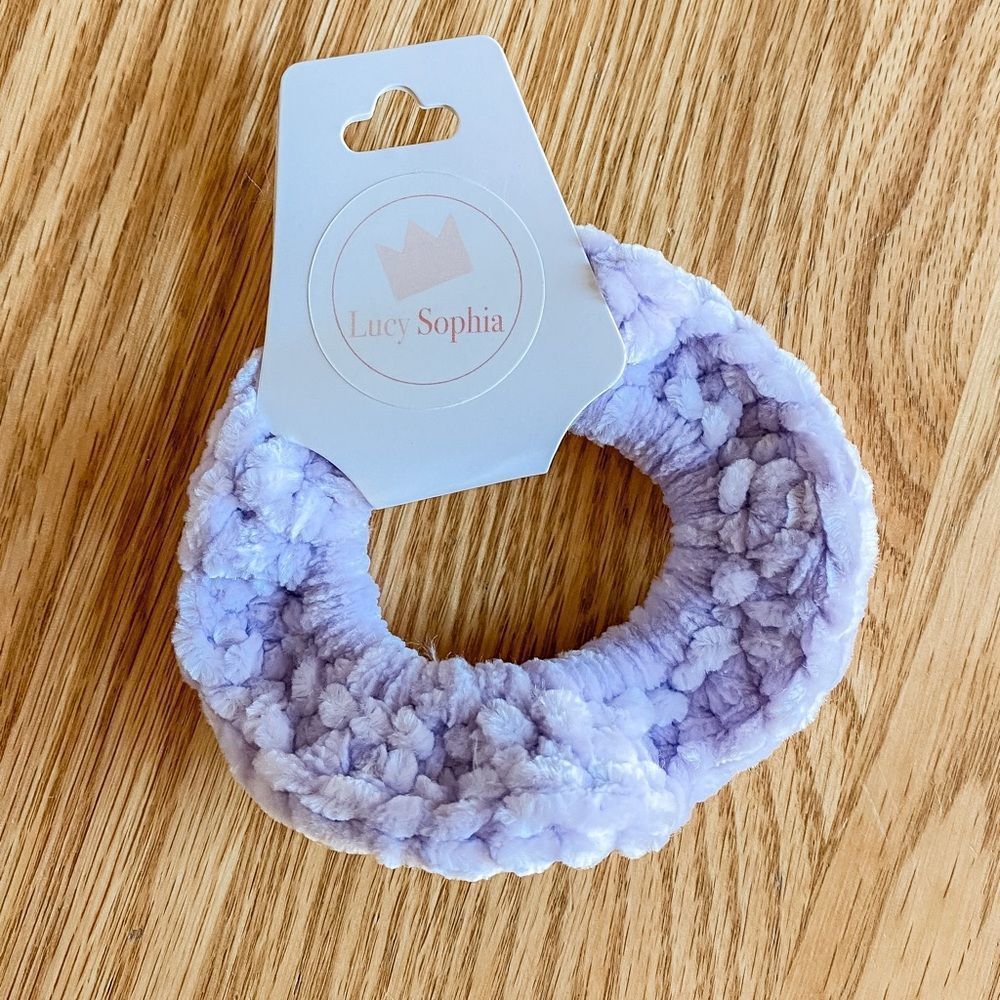 Lavender Purple Crochet Scrunchie